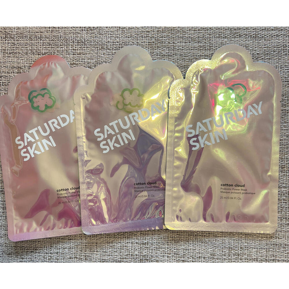 3X SATURDAY SKIN COTTON CLOUD PROBIOTIC POWER SHEET MASK  25 Ml/0.84 Fl. Oz   E4